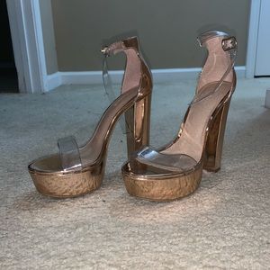 Gold Platform Heels